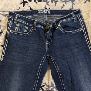 Rock & Roll Women's Dark Blue Boot Cut Jeans